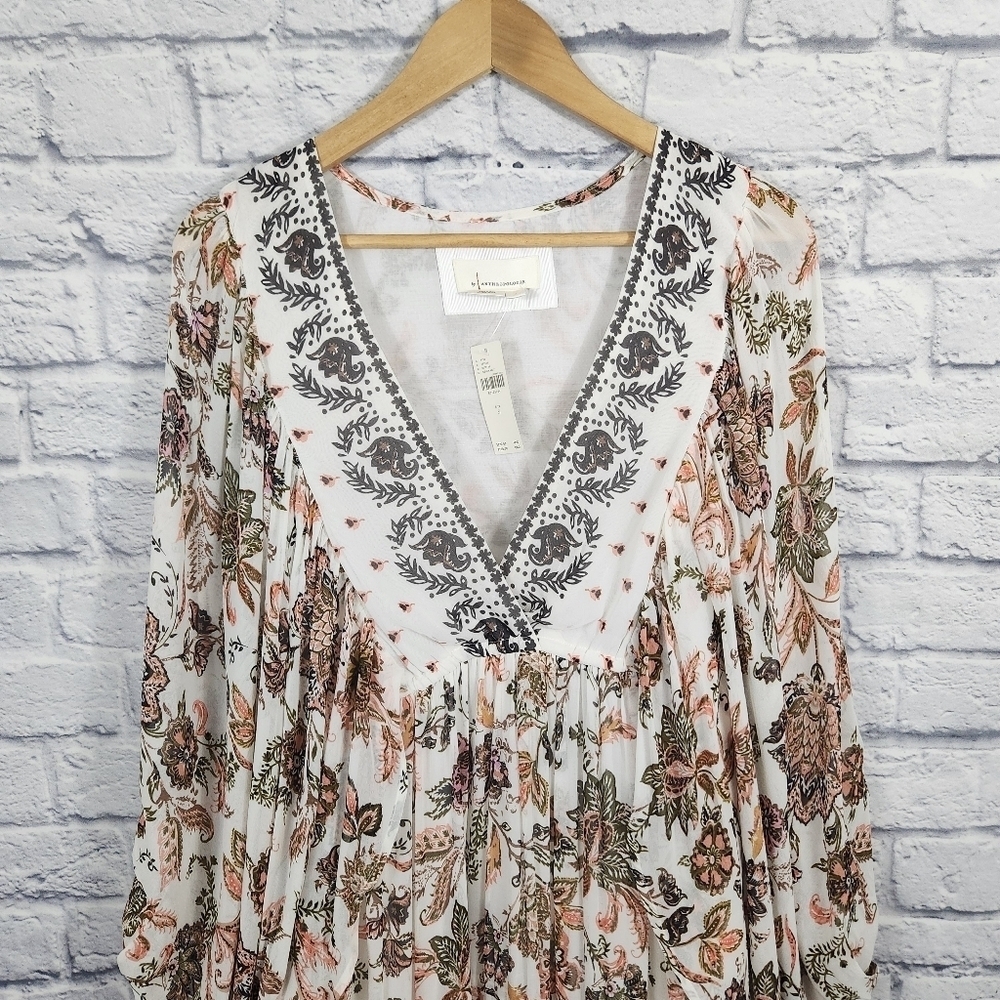 Anthropologie V-neck Long Sleeve Dress - Picture 11 of 16